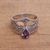 Amethyst cocktail ring, 'Enchanting Tree' - Amethyst and Sterling Silver Cocktail Ring with Tree Motif
