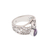 Amethyst cocktail ring, 'Enchanting Tree' - Amethyst and Sterling Silver Cocktail Ring with Tree Motif