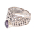 Amethyst cocktail ring, 'Temple Stones' - Circle Motif Amethyst Cocktail Ring from Bali (image 2f) thumbail
