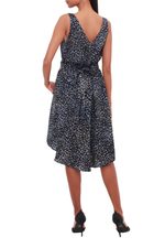 Rayon A-line sundress, 'Mountain Rocks' - Onyx and Bone Grey Rayon A-Line Dress from Bali