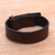 Leather wristband bracelet, 'Brown Nomad' - Brown Leather Wristband Bracelet Crafted in Bali