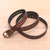 Leather belt, 'Bold Chemistry' - Handmade Brown Leather Belt from Bali thumbail