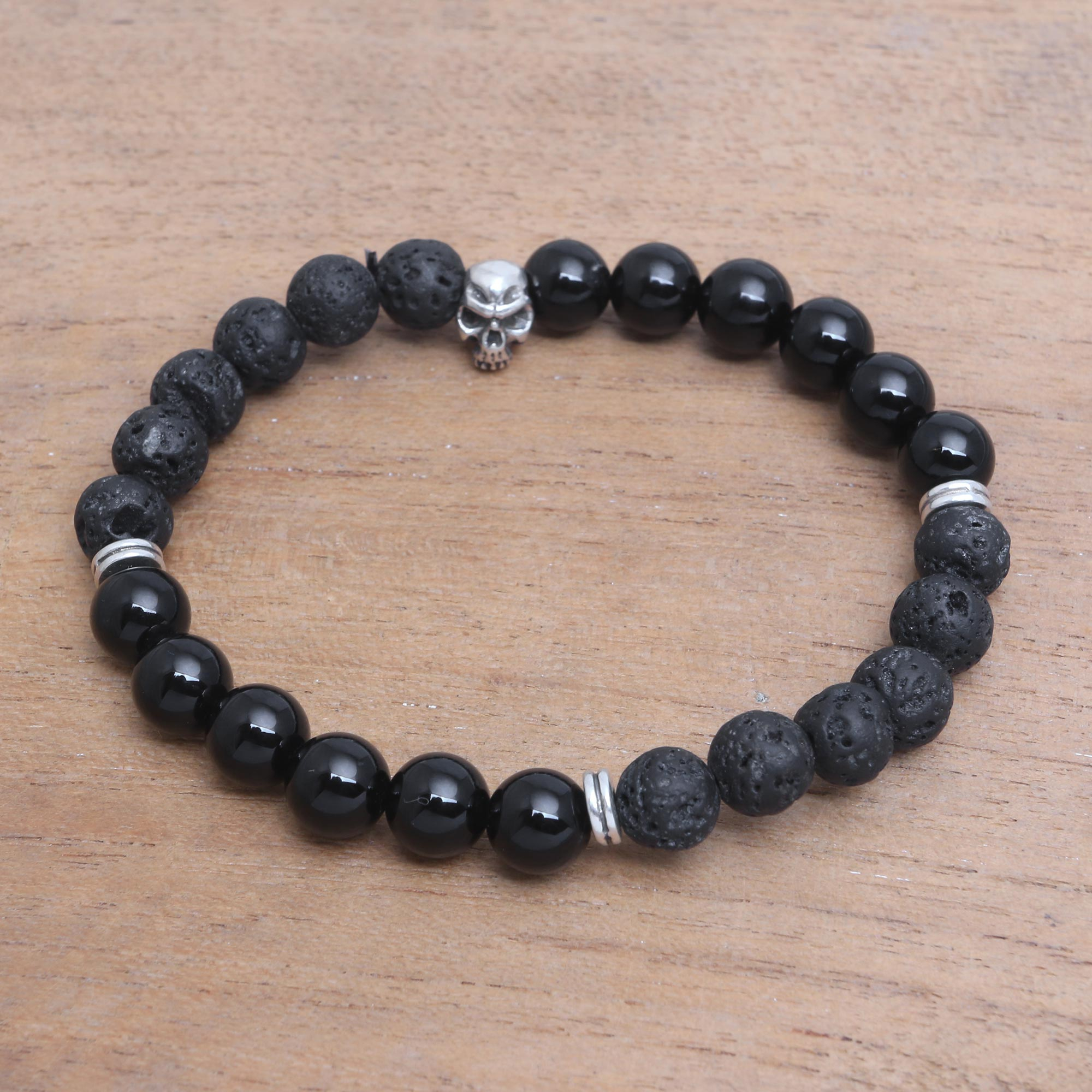 skull onyx bracelet