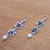Cultured pearl dangle earrings, 'Lotus Garland' - Lotus Flower Cultured Pearl Dangle Earrings from Bali (image 2b) thumbail