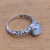 Rainbow moonstone single stone ring, 'Temple Heirloom' - Rainbow Moonstone Single Stone Ring Crafted in Bali