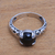 Onyx single stone ring, 'Temple Heirloom' - Black Onyx Single Stone Ring Crafted in Bali thumbail