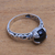 Onyx single stone ring, 'Temple Heirloom' - Black Onyx Single Stone Ring Crafted in Bali (image 2b) thumbail