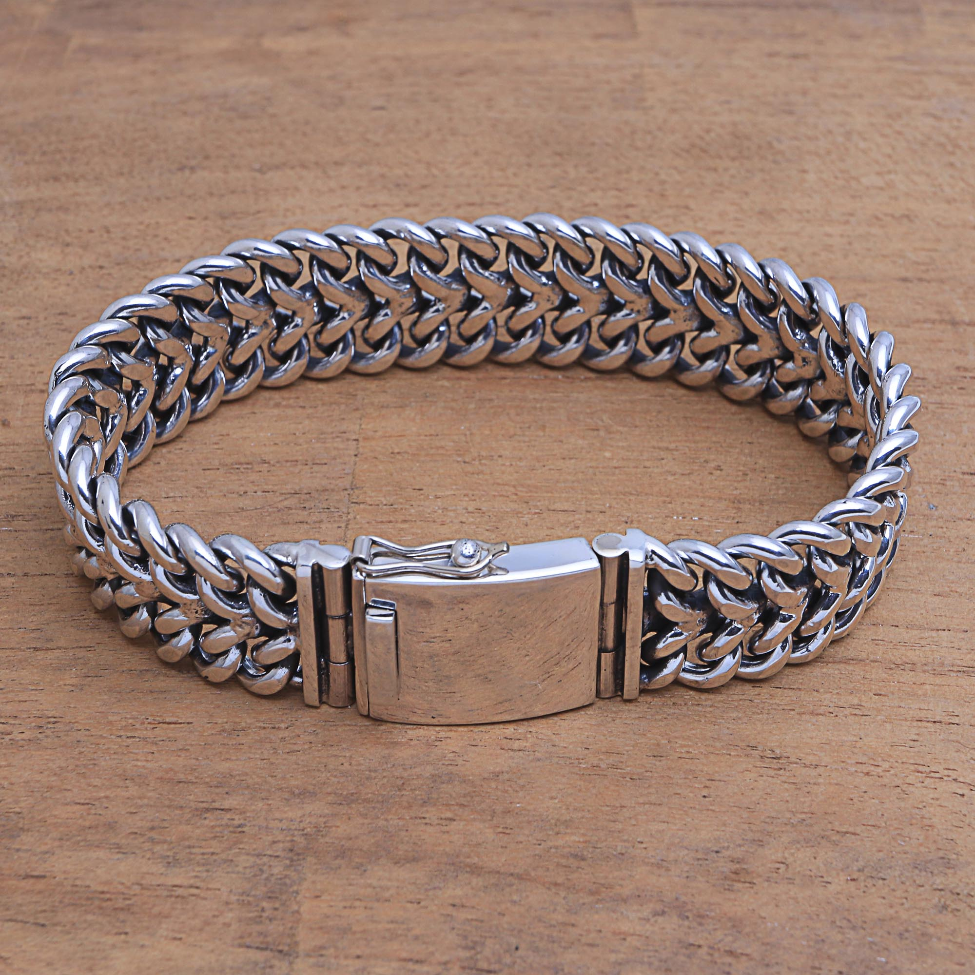 UNICEF Market | Men's Sterling Silver Chain Bracelet from Bali - Celuk ...
