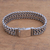 Men's sterling silver chain bracelet, 'Celuk Strength' - Men's Sterling Silver Chain Bracelet from Bali (image 2b) thumbail