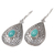 Magnesite dangle earrings, 'Cobblestone Ovals' - Cobblestone Motif Magnesite Dangle Earrings from Bali