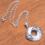 Sterling silver pendant necklace, 'Songket Eye' - Songket-Themed Sterling Silver Pendant Necklace from Bali (image 2b) thumbail