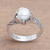 Cultured pearl single-stone ring, 'Beautiful Songket' - Cultural Cultured Pearl Single-Stone Ring from Bali (image 2) thumbail