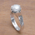 Cultured pearl single-stone ring, 'Beautiful Songket' - Cultural Cultured Pearl Single-Stone Ring from Bali (image 2b) thumbail