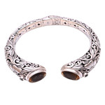 Citrine and peridot cuff bracelet, 'Butterfly Palace' - Citrine and Peridot Butterfly Cuff Bracelet from Bali