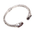 Garnet cuff bracelet, 'Elephant's Treasure' - Garnet and Sterling Silver Elephant Motif Cuff Bracelet thumbail