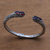 Garnet cuff bracelet, 'Elephant's Treasure' - Garnet and Sterling Silver Elephant Motif Cuff Bracelet (image 2c) thumbail