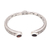 Garnet cuff bracelet, 'Treasure Trove' - Garnet Sterling Silver Scroll and Rope Motif Cuff Bracelet thumbail