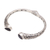Amethyst cuff bracelet, 'Garden at Twilight' - Amethyst Sterling Silver Floral Motif Cuff Bracelet