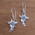 Sterling silver dangle earrings, 'Frangipani Blooms' - 925 Sterling Silver Flower Dangle Earrings from Bali