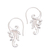 Sterling silver drop earrings, 'Angel Wing Bloom' - Sterling Silver Blooming Flower Motif Drop Earrings (image 2a) thumbail