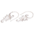Sterling silver drop earrings, 'Angel Wing Bloom' - Sterling Silver Blooming Flower Motif Drop Earrings (image 2d) thumbail