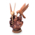Escultura de madera - Escultura de colibrí de madera de Jempinis tallada a mano de Bali