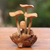 Wood figurine, 'Majestic Mushroom' (4.5 inch) - Jempinis and Benalu Wood Mushroom Figurine (4.5 in.) (image 2b) thumbail