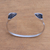 Sterling silver cuff bracelet, 'Floral Twins' - Sterling Silver Cuff Bracelet with Floral Ends from Bali (image 2c) thumbail