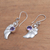 Amethyst dangle earrings, 'Butterfly Halves' - 2.5-Carat Amethyst Dangle Earrings Crafted in Bali (image 2b) thumbail