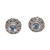 Blue topaz stud earrings, 'God Eye' - Swirl Pattern Blue Topaz Stud Earrings from Bali (image 2a) thumbail