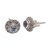 Blue topaz stud earrings, 'God Eye' - Swirl Pattern Blue Topaz Stud Earrings from Bali (image 2d) thumbail