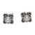 Cultured pearl stud earrings, 'Cute Glow' - Loop Motif Cultured Pearl Stud Earrings from Bali thumbail