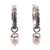 Cultured pearl dangle earrings, 'Budding Spirit' - Cultured Pearl Hoop Dangle Earrings from Bali thumbail