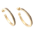 Gold plated sterling silver half-hoop earrings, 'Vintage Loop' (1 inch) - 18k Gold Plated Sterling Silver Half-Hoop Earrings (1 inch) thumbail