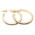 Gold plated sterling silver half-hoop earrings, 'Vintage Loop' (1 inch) - 18k Gold Plated Sterling Silver Half-Hoop Earrings (1 inch) (image 2d) thumbail