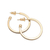 Gold plated sterling silver half-hoop earrings, 'Vintage Loop' (1 inch) - 18k Gold Plated Sterling Silver Half-Hoop Earrings (1 inch) (image 2e) thumbail