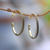 Gold plated sterling silver half-hoop earrings, 'Vintage Loop' (1.3 inch) - 18k Gold Plated Sterling Silver Half-Hoop Earrings (1.3 in.) (image 2) thumbail