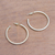 Gold plated sterling silver half-hoop earrings, 'Vintage Loop' (1.3 inch) - 18k Gold Plated Sterling Silver Half-Hoop Earrings (1.3 in.) (image 2b) thumbail
