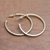 Gold plated sterling silver half-hoop earrings, 'Vintage Loop' (1.3 inch) - 18k Gold Plated Sterling Silver Half-Hoop Earrings (1.3 in.) (image 2c) thumbail