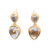 Gold plated blue topaz dangle earrings, 'Vintage Ace' - 18k Gold Plated Blue Topaz Dangle Earrings from Bali thumbail