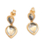 Gold plated blue topaz dangle earrings, 'Vintage Ace' - 18k Gold Plated Blue Topaz Dangle Earrings from Bali (image 2d) thumbail