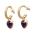 Gold plated amethyst dangle earrings, 'Vintage Gleam' - 14k Gold Plated Amethyst Dangle Earrings from Bali