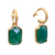 Gold plated onyx dangle earrings, 'Forest Lake' - 24.5-Carat Gold Plated Onyx Dangle Earrings from Bali (image 2c) thumbail