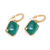 Gold plated onyx dangle earrings, 'Forest Lake' - 24.5-Carat Gold Plated Onyx Dangle Earrings from Bali (image 2d) thumbail
