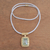 Gold accented prehnite pendant necklace, 'Buddha's Curl Memories' - Gold Accent Prehnite Pendant Necklace from Bali (image 2b) thumbail