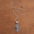 Rainbow moonstone pendant necklace, 'Shield of the Gods' - Handcrafted Rainbow Moonstone Pendant Necklace from Bali (image 2b) thumbail