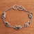Citrine link bracelet, 'Rich Domes' - Oval Citrine Link Bracelet from Bali thumbail