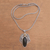 Onyx and citrine pendant necklace, 'Monolithic Oval' - Onyx and Citrine Pendant Necklace from Bali (image 2b) thumbail