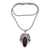 Onyx and citrine pendant necklace, 'Monolithic Oval' - Onyx and Citrine Pendant Necklace from Bali (image 2c) thumbail