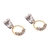 Sterling silver dangle earrings, 'Nine Rings' - Modern Sterling Silver and Brass Dangle Earrings from Bali